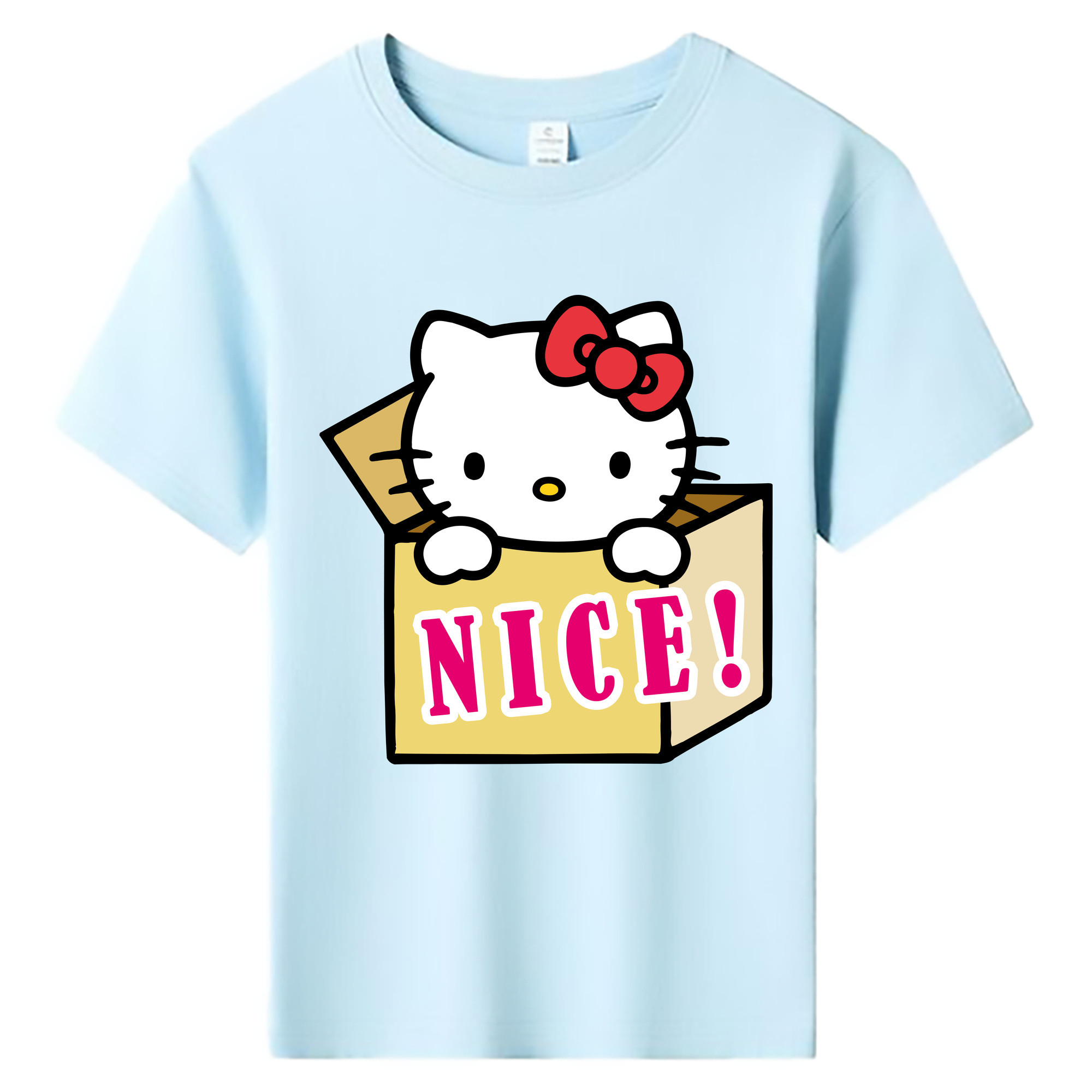 （画像用） Hello Kitty ハローキティ 綿100％キッズTシャツ（フロントプリント）
